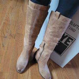 Frye riding tall boots tan 9
